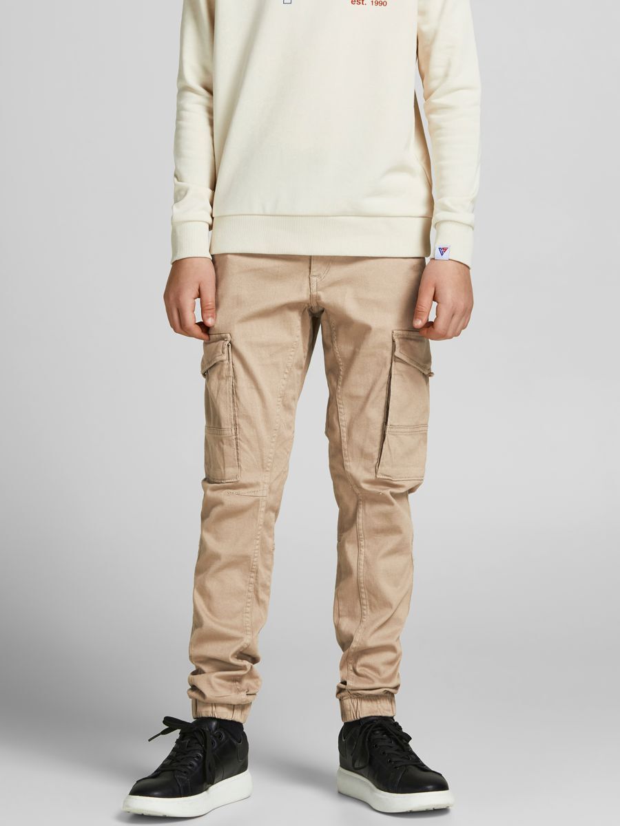 JACK & JONES JUNIOR JPSTPAUL Beige Broek - Maat 152