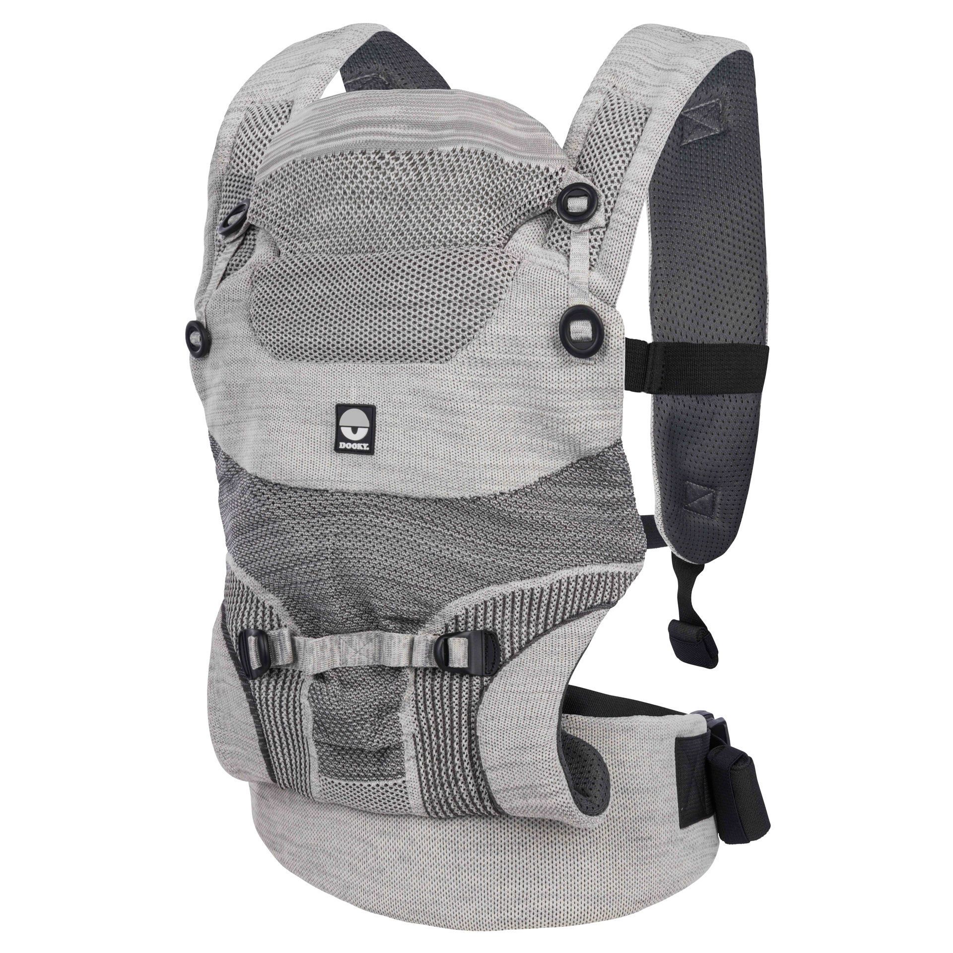 Dooky Draagzak - Terra Nova - Grijs - 3,5-15kg - Buik- en Rugdrager