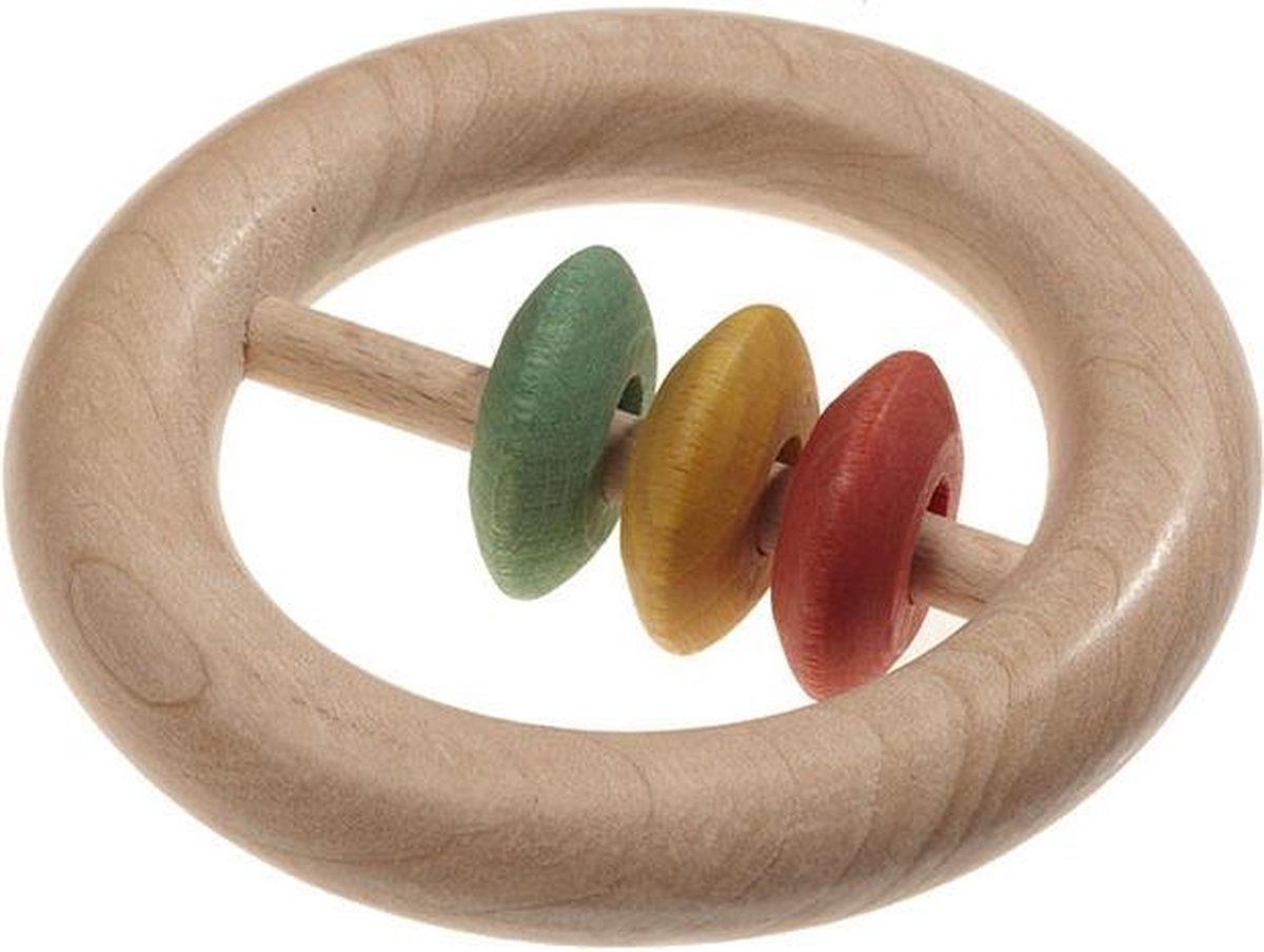 Walter Baby - Rammelaar Hout Rond 10 Cm (Biologisch) - Multicolor