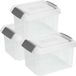 Sunware 3x boîtes de rangement 32 litres transparent 45 x 36 x 24 cm