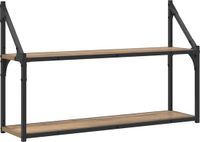 vidaXL Wandplank - Muurmontage - Artisanaal - eiken - 80 x 21 x 51 cm