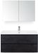 BES LED Dante Badmeubelset 100 cm - Black Oak - Keramische Wastafel Wit Cover met Spiegelkast