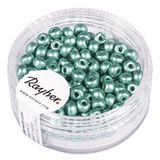 Rayher Hobby Rayher 14842408 Rocailles, 4mm ø, mintgroen mat, doos 150 stuks