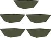 vidaXL Plantenbak - 5 stuks - Olijfgroen - 40 x 40 x 15 cm - Koudgewalst staal