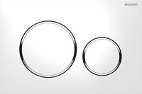 Geberit Sigma20 Bedieningsplaat - Wit/Glansverchroomd/Wit - 2-toets spoeling
