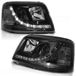 VW T5 koplampen à LED avec feux de circulation diurne, année de construction 2003-2009, noir