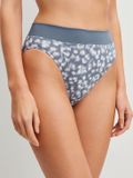 CALIDA Dames Slips Dierenprint Blauwgrijs/Wit Katoen/Elastaan Maat S