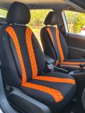 Bremer Sitzbezüge Autostoelhoezen voor Lexus CT BJ vanaf 2010 – Stoelhoezen voor bestuurder en passagier in Zwart/Oranje