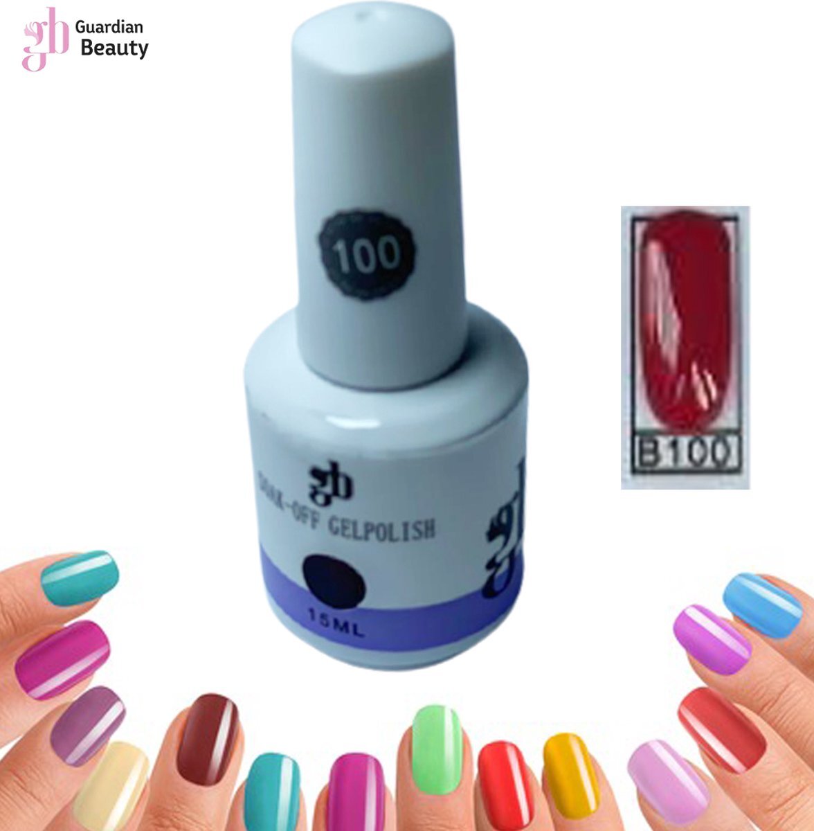 Guardian Beauty Gel Polish Soak Off - Gellak - Nagellak #B100 15ml each - 2stuks