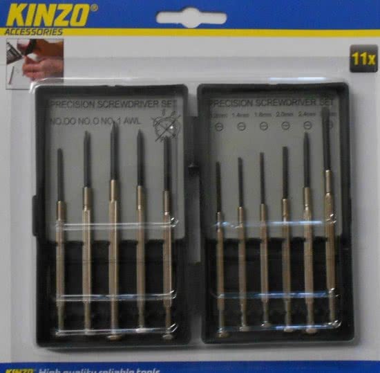 Kinzo - Precisie schroevendraaier set - 11 st
