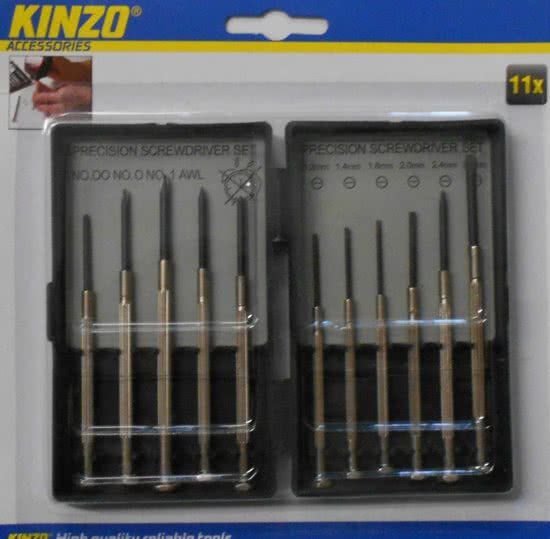 Kinzo - Precisie schroevendraaier set - 11 st - 8711252794754