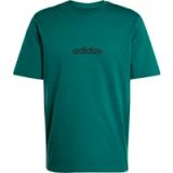 adidas heren Essentials Linear Single Jersey Shirt, collegiate green/black, L