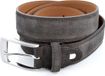 Profuomo Riem Suede Donkerbruin - Maat 85 - Heren - Riem formeel