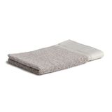 Möve Brooklyn Uni gastendoekje, effen, met brede visgraatrand, 30 x 50 cm, Made in Germany, 85% katoen, 10% viscose, van bamboevlees, 5% linnen, kasjmier (beige)