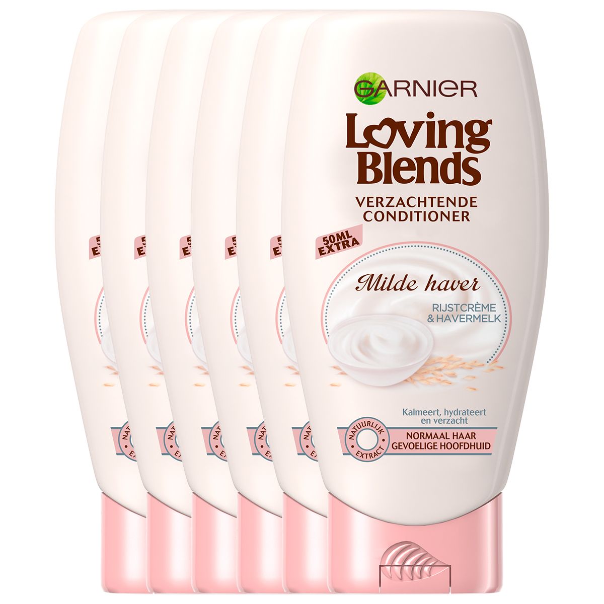 Garnier Loving Blends Conditioner - Milde Haver - 6 x 250 ml - Voordeelverpakking