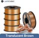 PETG Filament pour imprimante 3D - 1,75 mm FDM - Bobine de 5 kg - Résistant à l'usure - Marron transparent (T-Brown)