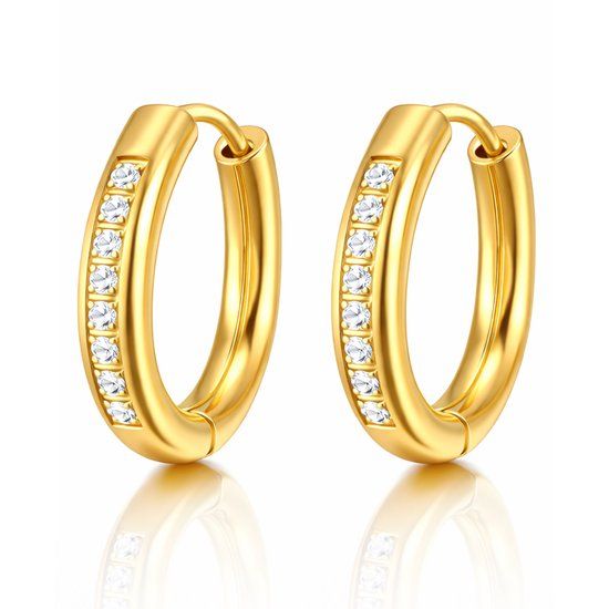 Cilla Jewels Oorringen Goudkleurig Zirkonia