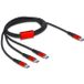 Delock 86713 USB-laadkabel USB 2.0 USB-C stekker, USB-C stekker, USB-C stekker, USB-C stekker 1.00 m Zwart, Rood