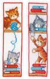 Vervaco Bladwijzer Kit Speelse Kittens Set van 2