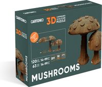 CARTONIC Set de puzzles 3D – champignons – puzzle 3D en carton – le carton se transforme en une figure en relief – tous âges – 183 pièces Puzzle 3D en carton