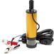 Wiltec Mini Pompe Submersible À Eau Et Gazole – 12 V / 8700 Tr/min / 12 L/min – Avec Grille D'Aspiration, Bornes De Batterie Et Interrupteur – Vidange De Liquide Extraction Drainage Transvasement