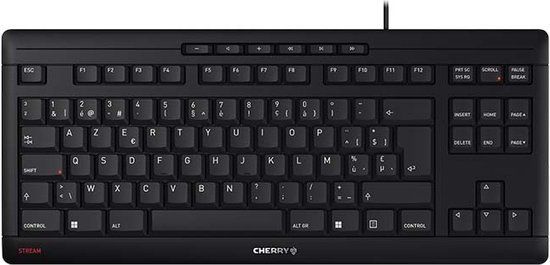CHERRY STREAM KEYBOARD TKL - AZERTY - Belgisch - Zwart