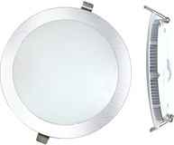 Silver Electronics LED plat 3000K, 12 W, zilver, 17,2 x 17,2 x 1,2 cm