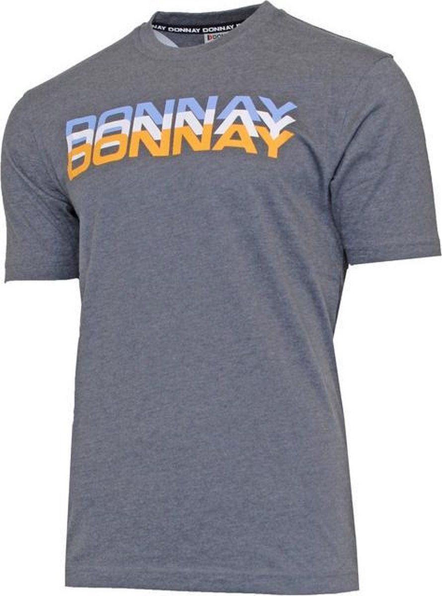 Donnay T-shirt Daks Gemêleerd Heren Katoen Grijs - 8717528137256
