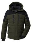 killtec heren Gewatteerd jack/winterjack met capuchon KOW 88 MN QLTD JCKT, dunkeloliv, XL, 43489-000