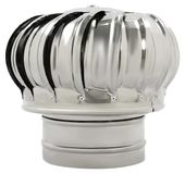 StarTech Dakventilator - Passieve turbine-dakventilator - Rond - Diameter 27 cm - Roestvrij staal 201 - Regenbestendig - Zilver