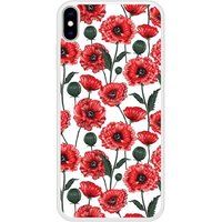 Apple iPhone XS Fleurs de pavot Verstevigd hoesje met sublimatie bedrukking