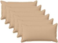 vidaXL - Kussensloop - 6 stuks - Crèmekleurig - 40 x 80 cm - Katoensatijn