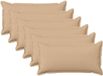 vidaXL - Kussensloop - 6 stuks - Crèmekleurig - 40 x 80 cm - Katoensatijn