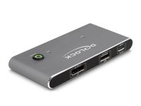 Delock Commutateur KVM USB-C™ vers DisplayPort 8K 30 Hz avec USB 2.0