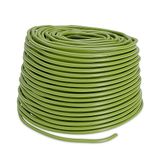 Relaxdays bindbuis, rubber koord hol, 50 m x 3 mm, planten, bomen en struiken aanbinden, bindmateriaal, bindband, groen
