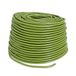Relaxdays bindbuis, rubber koord hol, 50 m x 3 mm, planten, bomen en struiken aanbinden, bindmateriaal, bindband, groen