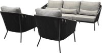 AVH-Collectie Costa loungeset 3-delig rope antraciet