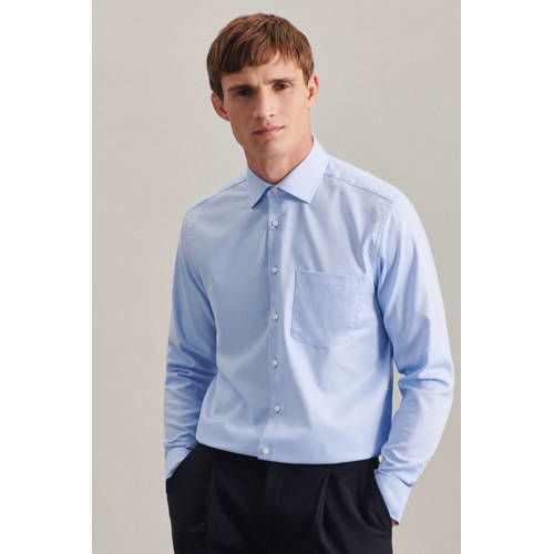 Seidensticker Regular Fit Overhemd - Lichtblauw