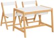 Eazy Living Bureau avec 2 Chaises Manu Blanc