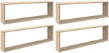 vidaXL Wandschappen kubus 4 st 100x15x30 cm bewerkt hout sonoma eiken