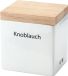 Continenta pot de stockage avec couvercle en bois, céramique, blanc, 14 x 12 x 15,5 cm