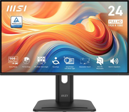 MSI Pro MP245PG E14 23.8 inch Full HD IPS 144Hz Zwart