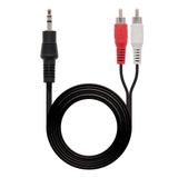 watiowave 3,5 mm op 2 x RCA-stereo-audiokabel, lengte 3,0 m