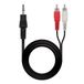 watiowave 3,5 mm op 2 x RCA-stereo-audiokabel, lengte 3,0 m
