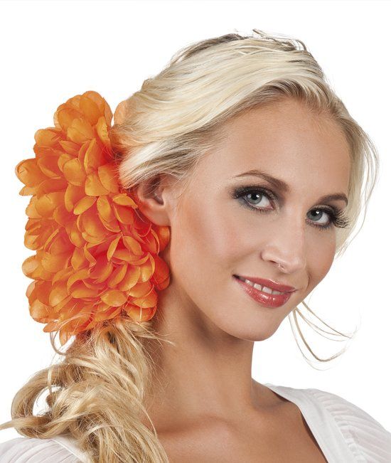 Boland Haaraccessoire Dahlia oranje