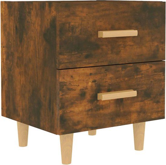 vidaXL Nachtkastje 40x35x47,5 cm gerookt eikenkleurig