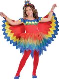 Amscan Kostuum Pretty Parrot Rood/geel/blauw 9-10 Jaar 3-delig