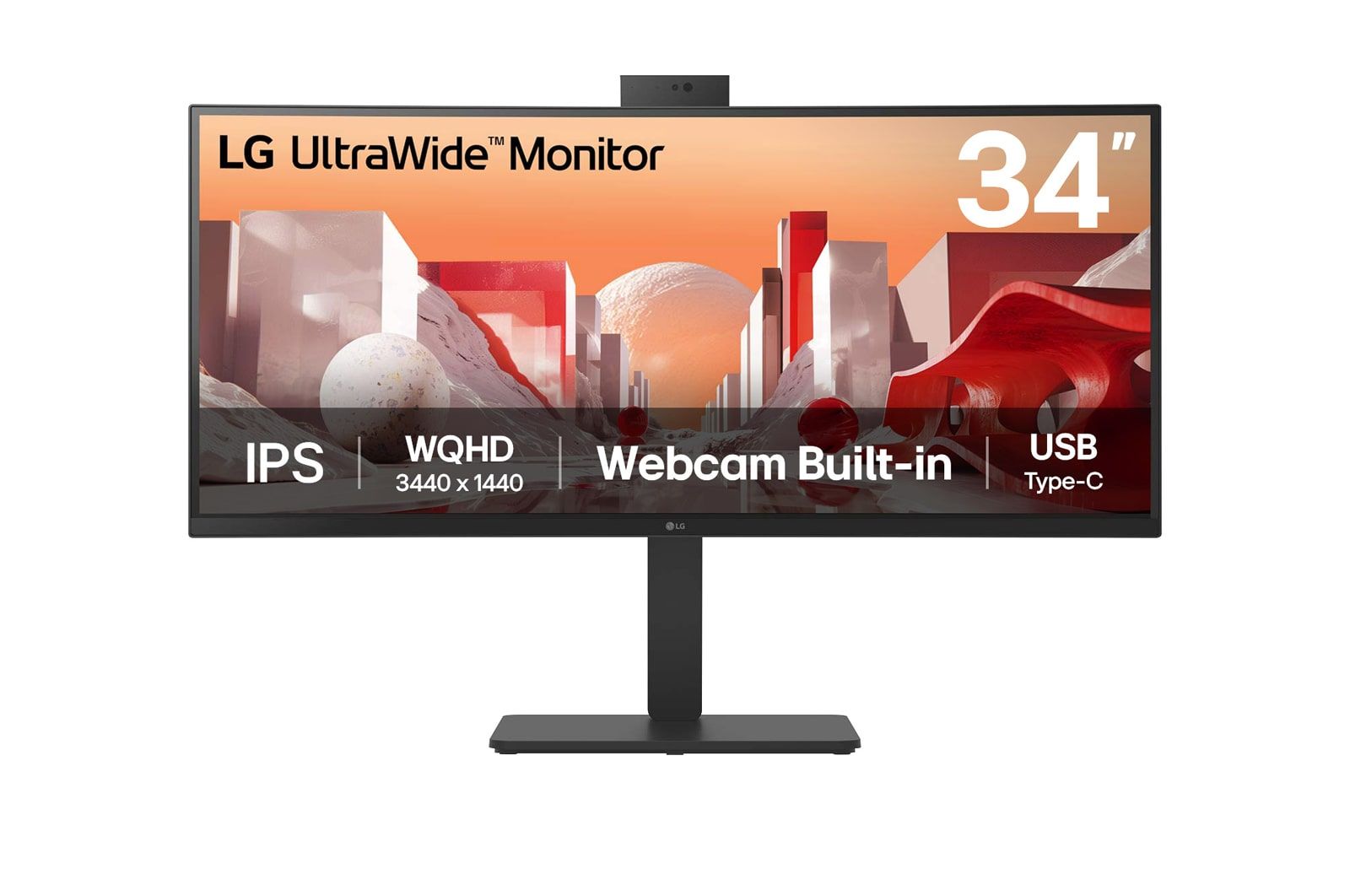 LG 34BA85QE-B 34" Curved Monitor - Wide Quad HD - Black