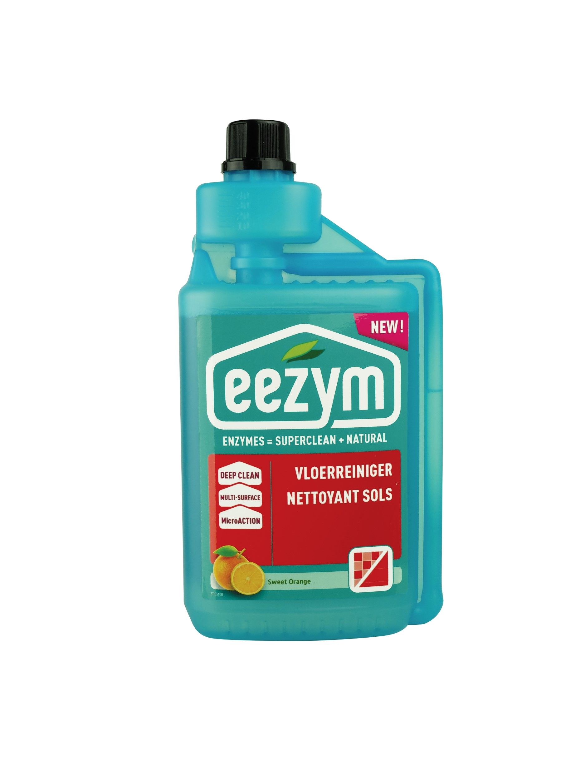 Eezym Vloerreiniger - sweet orange - 1000 ml - blauw