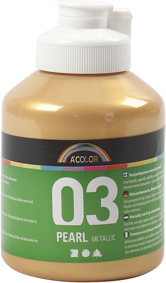 Acolor Metallic acrylverf goud 03 metallic 500 ml